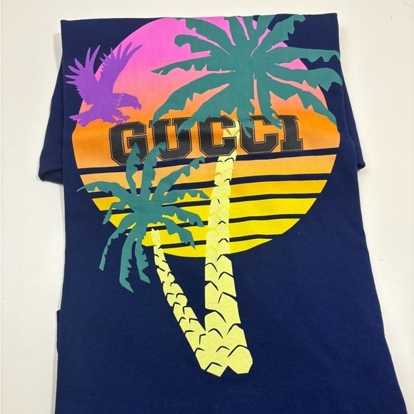Gucci Men Palms Logo print T Shirt - Picture 3 of 8